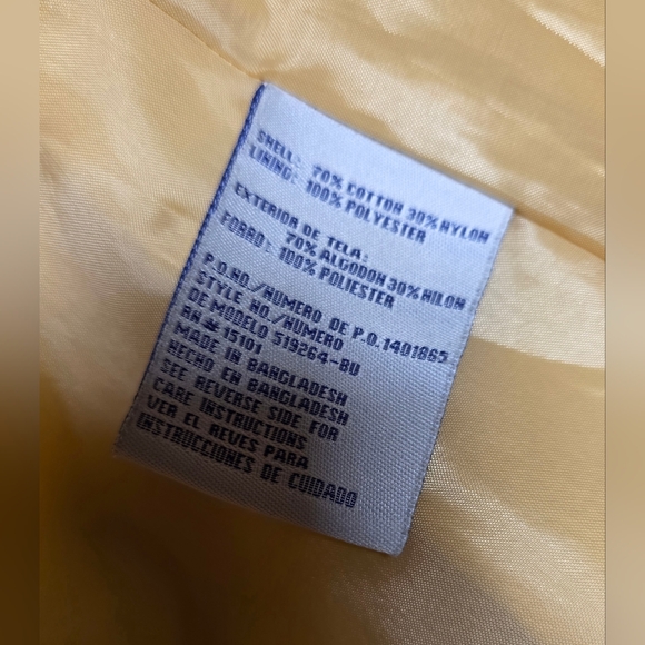 Weather Tamer Yellow Jacket | Size Small | Lightweight Fall Coat Button Up - Picture 5 of 7